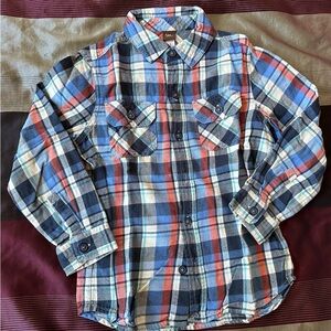 Tea Collection size 6 cotton flannel button shirt